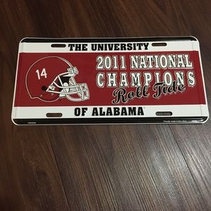 Alabama National Champion 2011 License Plate Cover